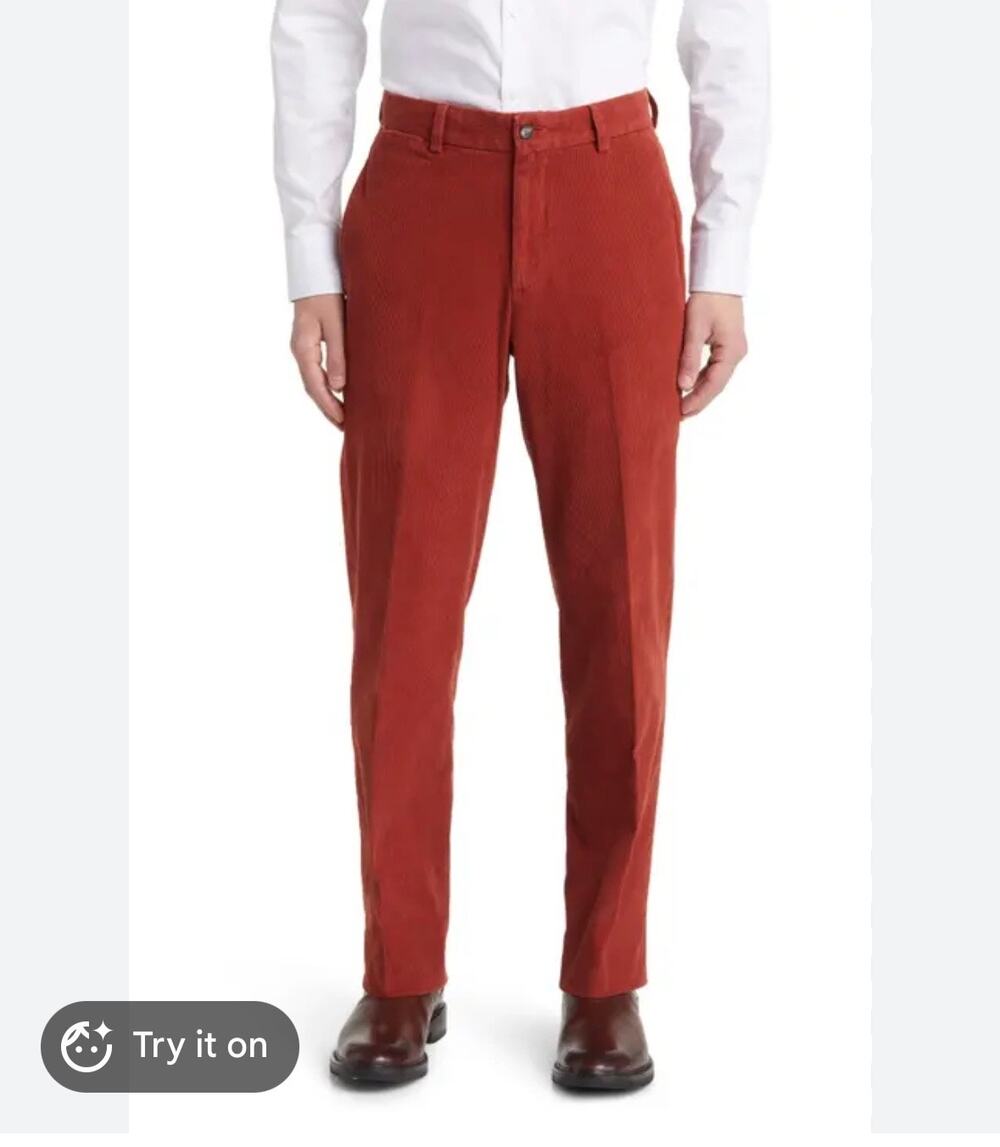 Loro Piana Copper Orange Cashmere Cotton Pant Size 44 (34)